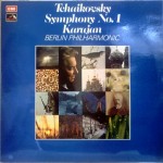 (英)EMI ASD2814 モノクロ切手ラベル　ヘルベルト・フォン・カラヤン指揮ベルリン・フィル、チャイコフスキー：交響曲 No.４